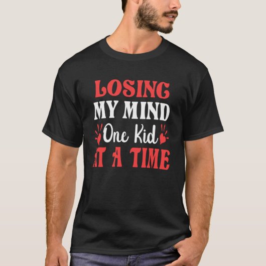 私の心を失う1つの子供の時間ママパパ母Fa Tシャツ (正面)