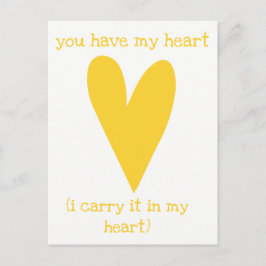 私の心を持っています | E.E.カミングスの詩 ポストカード