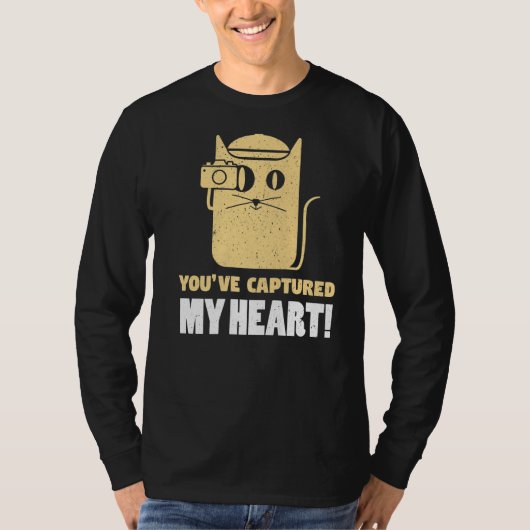 私の心を捉えた写真撮影カメラマン Tシャツ (正面)