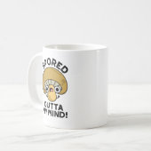 私の心を甘やかしおもしろいたキノコのパン コーヒーマグカップ (正面左)