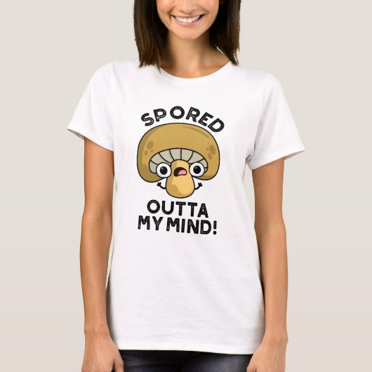 私の心を甘やかしおもしろいたキノコのパン Tシャツ (正面)