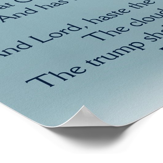 私の心を癒す賛美歌のアートポスターでもいい ポスター (角)