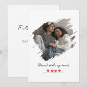 「私の心を盗んだ」バレンタインデーの写真 パーソナライズド シーズンカード (正面/裏面)