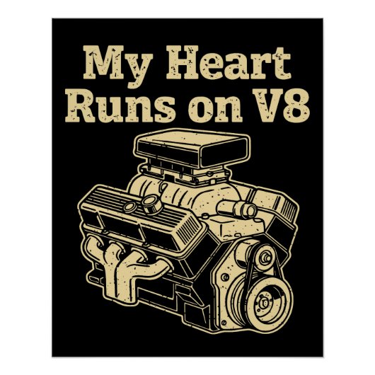 私の心臓はV8エンジンで動く ポスター (正面)