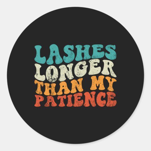 私の忍耐Lash Tech Lashよりも長く点滅 ラウンドシール (正面)