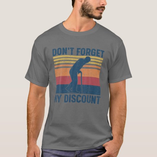 私の忘れ割引ヴィンテージおもしろい高齢者 Tシャツ (正面)