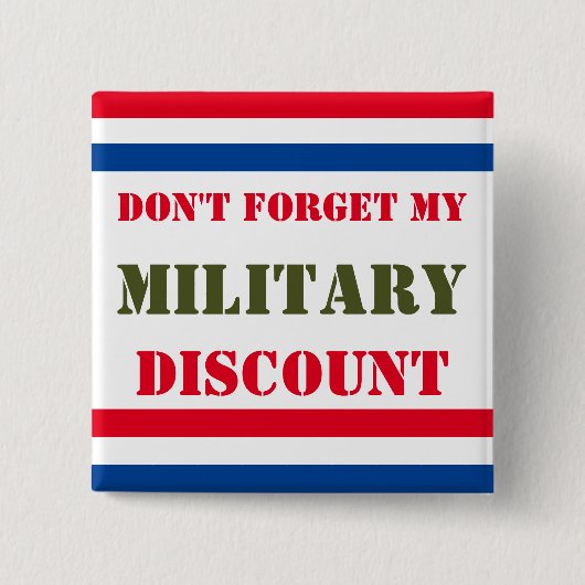 私の忘れ軍隊割引しない 缶バッジ (正面)