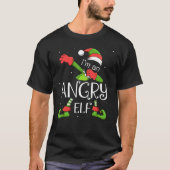 私の怒ったエルフはサンタクロースをダッブしている Xmas ファミリー C Tシャツ (正面)