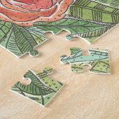 私の思い出お気に入りのは、おばあちゃんピンクのバラと一緒 ジグソーパズル (側面)