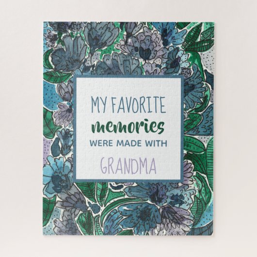 私の思お気に入りのい出はおばあちゃんの花と ジグソーパズル (縦)