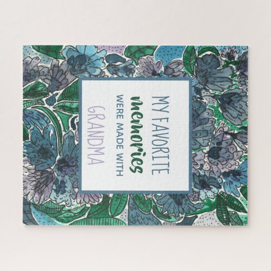 私の思お気に入りのい出はおばあちゃんの花と ジグソーパズル (横)