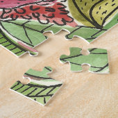 私の思お気に入りのい出はおばあちゃんピンクの花と一緒 ジグソーパズル (側面)