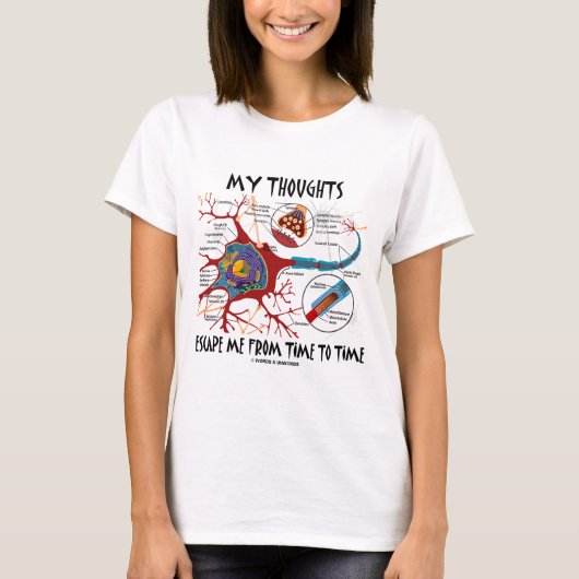 私の思考によっては私が時々脱出します Tシャツ (正面)