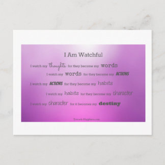 私の思考を見つめる ポストカード