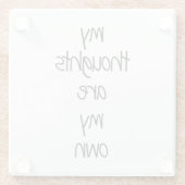 私の思考ガラスコースター ガラスコースター (裏面)