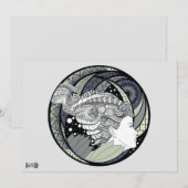 私の思考。抽象芸術。グラフィックス 招待状 (正面/裏面)