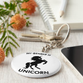 私の性別はユニコーンだ キーホルダー (側面)