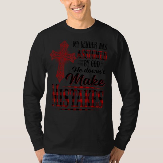 私の性別は彼が霧を立てない神によって割り当てられた Tシャツ (正面)