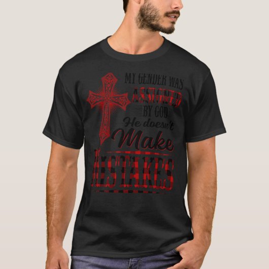私の性別は彼が霧を立てない神によって割り当てられた Tシャツ (正面)