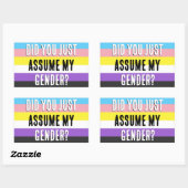 私の性別を引き受けた？ 長方形シール (シート)