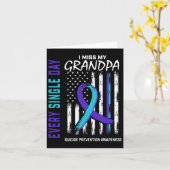 私の恋しく思おじいちゃん自殺認識度予防のAme カード (黄色い花)