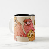 私の恋しく思パグは ツートーンマグカップ (正面左)