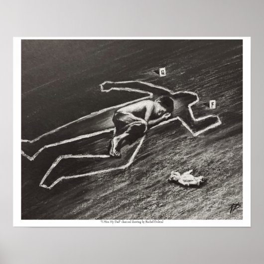 私の恋しく思パパ炭のスケッチバイレイチェル・ドレーザル ポスター (正面)