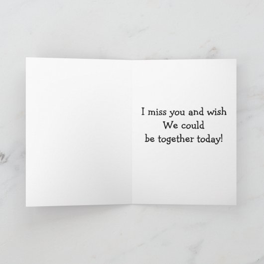 私の恋しく思双子と私たちが一緒に誕生日に居ることができることを願う カード (内部)