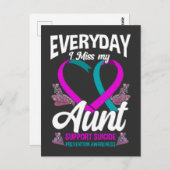 私の恋しく思叔母家族の自殺防止認識度 ポストカード (正面/裏面)