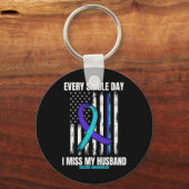 私の恋しく思夫の自殺の認識度のシャツ防止 キーホルダー (正面)