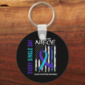 私の恋しく思姪の自殺認識度防止アメリ キーホルダー (正面)