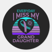 私の恋しく思孫娘ハート自殺認識度Gr ラウンドシール (正面)