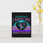 私の恋しく思弟ハートリボン自殺認識度症 カード (黄色い花)