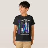 私の恋しく思息子の自殺認識度予防アメリカ Tシャツ (正面フル)