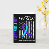 私の恋しく思息子自殺予防認識度アメリカ人 カード (黄色い花)