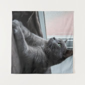 私の恋人のルーターが子猫を救った タペストリー (正面(横))