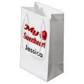 私の恋人パーソナライズされたバレンタインデー スモールペーパーバッグ (裏面アングル)