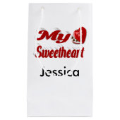 私の恋人パーソナライズされたバレンタインデー スモールペーパーバッグ (正面)
