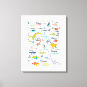 私の恐竜アルファベット キャンバスプリント