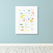 私の恐竜アルファベット キャンバスプリント (インサイチュ (ウッドフロア))