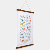 私の恐竜アルファベット 吊り下げ型タペストリー (傾斜あり)