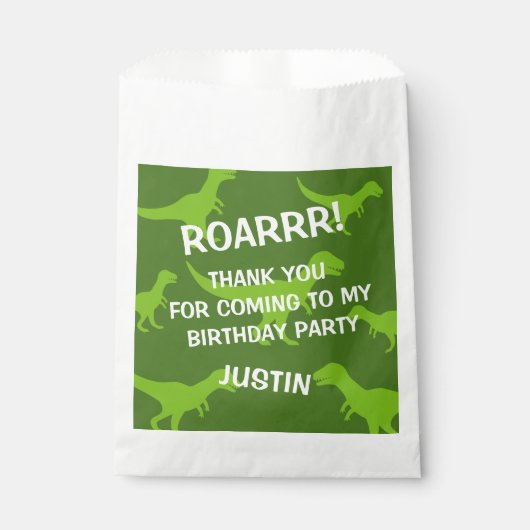私の恐竜来誕生会ありがとう フェイバーバッグ (正面)