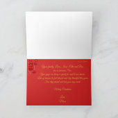 私の息子と彼の家族へのクリスマスグリーティングカード シーズンカード (内部)