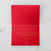 私の息子と彼の家族へのクリスマスグリーティングカード シーズンカード (内部)