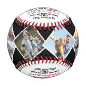 私の息子にパパか母から4枚のカスタム写真を 野球ボール (正面)