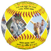 私の息子にパパまたは母の引用文からカスタム4写真 ソフトボール (正面)