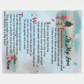 『私の息子に大きなハグマム』 フリースブランケット (正面(横))