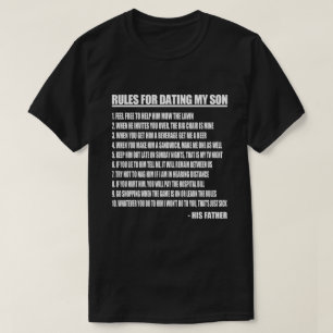 私の息子に日付を記入するための規則 Tシャツ
