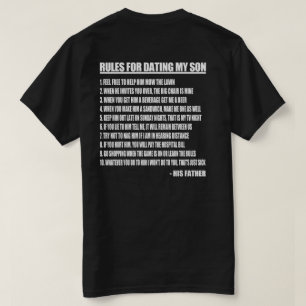 私の息子に日付を記入するための規則 Tシャツ