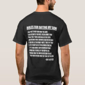 私の息子に日付を記入するための規則 Tシャツ (裏面)